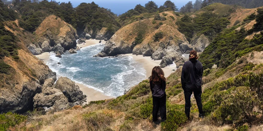 Prompt: the dark watchers in Big Sur