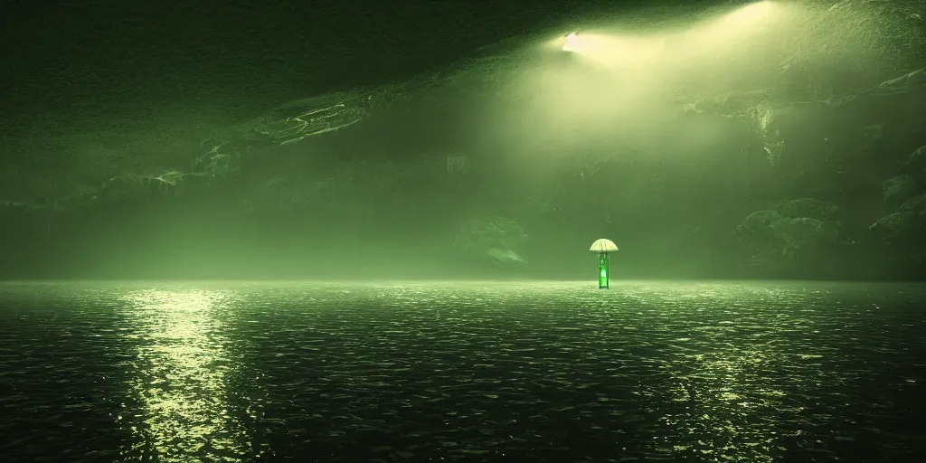 Prompt: water, fog, insect, lollipop, universe, dramatic lighting, glowing green hologram navigatuin paneis,, cinematic lighting, highly detailed, ultra realistic, 4K, octane 3D render