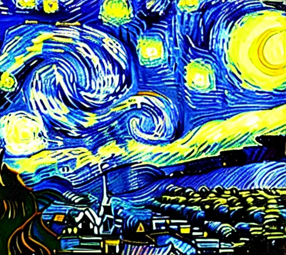 Prompt: starry night but its of new york, accurate, 4 k, realistic