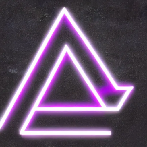 Image similar to retrowave monospace letter 'A' on clean black background