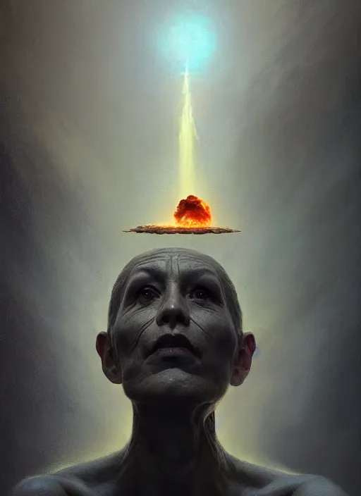 Prompt: i am the smokey mirror looking at myself in all of you, surrealism!!!!! hyper - detailed 3 d render, oil painting, surreal concept art, photorealistic, digital painting, lifelike, sharp focus, artstation hd, by greg rutkowski, bruce pennington, valentina remenar and asher duran,