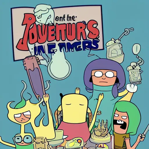 Prompt: adventure time in the style of bob's burgers