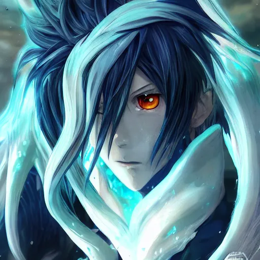 Image similar to rimuru tempest, tensei shitara slime datta ken, super highly detailed, professional digital painting, concept art, sharp focus, extreme illustration, smooth, unreal engine 5, photorealism, hd quality, 8 k, black hoodie, cinematic, art by artgerm, sublime art, yoshitaka amano, wataru kajika and junji ito