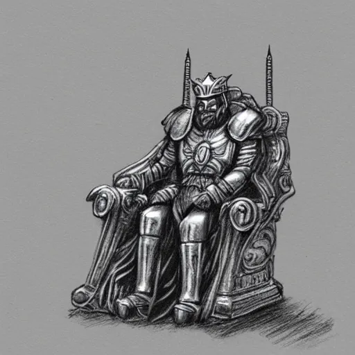 Image similar to pencil illustration. the emperor on his golden throne. 4 0 k.