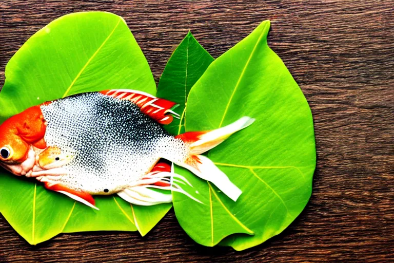 Image similar to fish and leaf