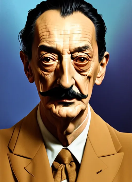 Prompt: portrait of salvador dali using the golden ratio, highly detailed, digital painting, artstation, sharp focus, illustration, art by tan zi and ayanamikodon and alphonse mucha and wlop