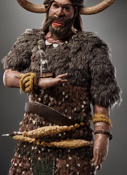 Image similar to 8 5 mm f 1. 8 photograph of a claymation mexican viking, highly detailed diorama, by erwin olaf and anton corbijn, smooth, sharp foccus, commercial photography, fashion shoot