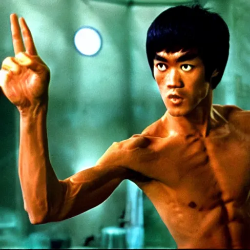 Image similar to bruce lee as shaggy, still from scooby - doo ( 2 0 0 2 )