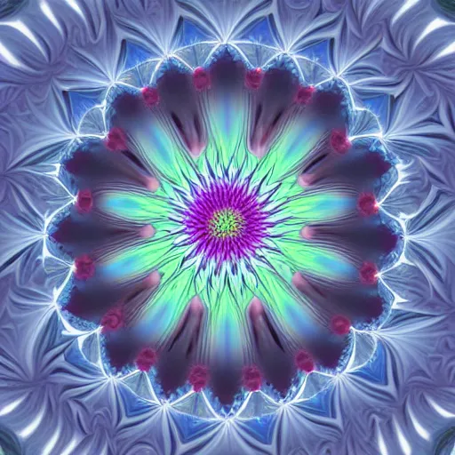 Prompt: fractal flower