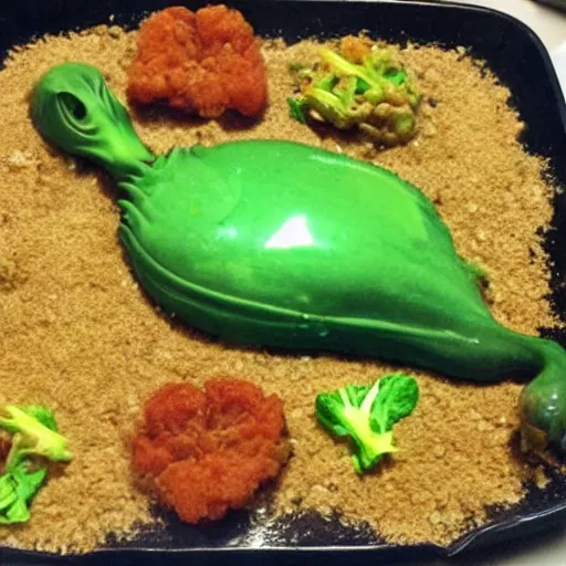 Image similar to alien food cooking
