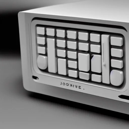 Prompt: A thing co-designed by Jonathan Ive and Dieter Rams