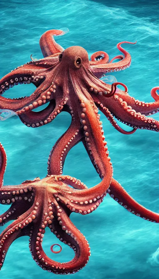 Prompt: A octopus in the ocean centered-photograph film still, dynamic action pose, National Geographic, insane detail, intricate, highly detailed, Zeiss Lens, DSLR photography, smooth, sharp focus, Unreal Engine 5, Octane Render, 85mm lens Redshift, depth of field 8K