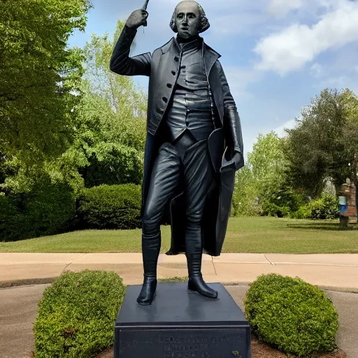 Prompt: george washington statue