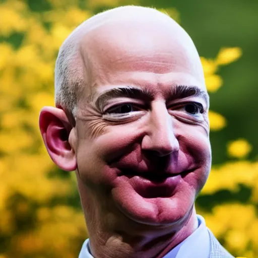 Prompt: photo of jeff bezos with beard and long hair