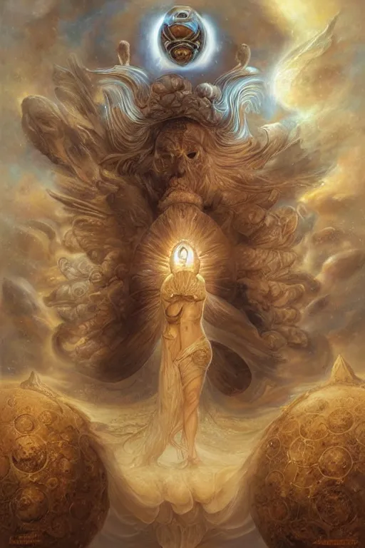 Prompt: personification of jupiter. art by tomasz alen kopera and gaston bussiere.