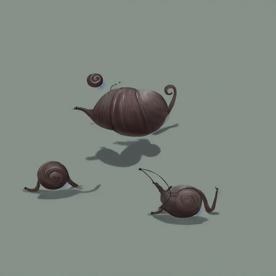 Image similar to A perfectly drawn snail is walking on the ground, art by Goro Fujita, ilustration, concept art, sharp focus, ArtStation, Deviantart