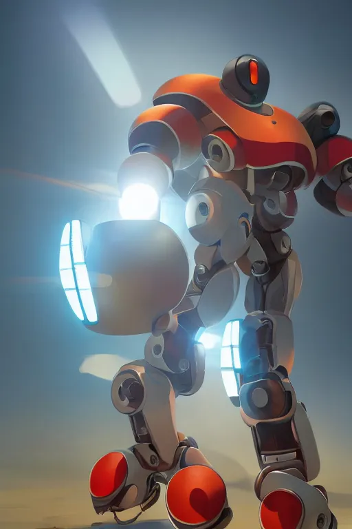 Image similar to metabots medabots medarotto medarot robot minimalist comics, behance hd by jesper ejsing, by rhads, makoto shinkai and lois van baarle, ilya kuvshinov, rossdraws global illumination ray tracing hdr radiating a glowing aura