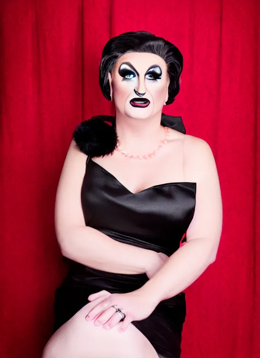 Image similar to studio portrait of ted cruz in full drag dressed in drag dressed as a woman makeup, 8 k, studio lighting, key light, back light, sequents,