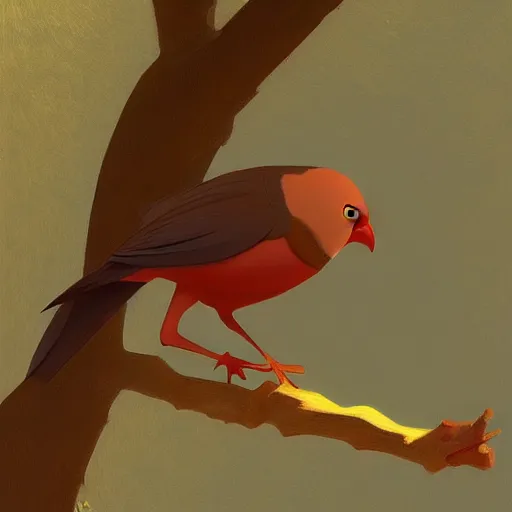 Prompt: goro fujita! ilustration a colorful passer domesticus on a branch, characterized by william adolphe bouguereau, sharp focus, highly detailed, artstation