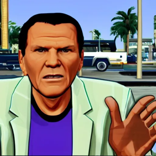 Prompt: kenneth copeland in grand theft auto vice city