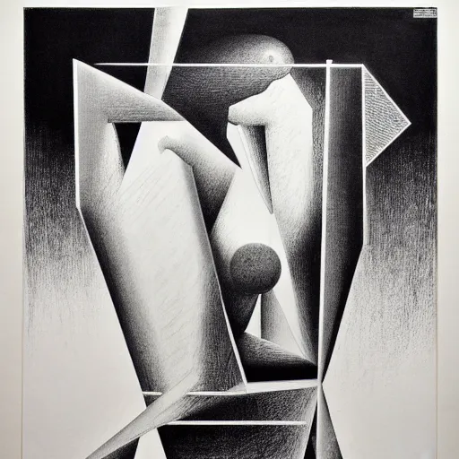 Image similar to white lithography on paper conceptual figurative ( post - morden ) monumental dynamic portrait drawn by hogarth and escher and francis bacon, inspired by goya, illusion surreal art, highly conceptual figurative art, intricate detailed illustration, controversial poster art, polish poster art, geometrical drawings, no blur