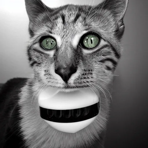 Prompt: digital radiography of feline that consumed wrench