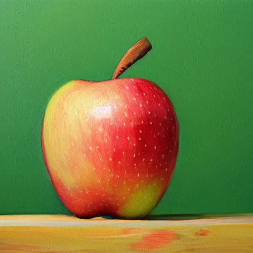 Prompt: an award - winning painting of an apple, highly - detailed, atphosmeric, very beautiful