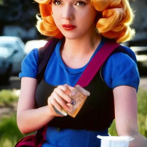 Prompt: princess peach starring in breaking bad. real person.