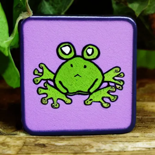 Image similar to soft aesthetic cottage core frog, fairy core