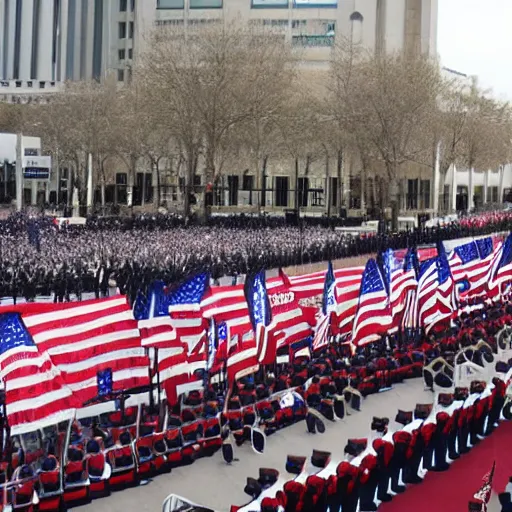 Image similar to army march in infinitia square in front of infinian de gowyernmentıa in government center during mother's day