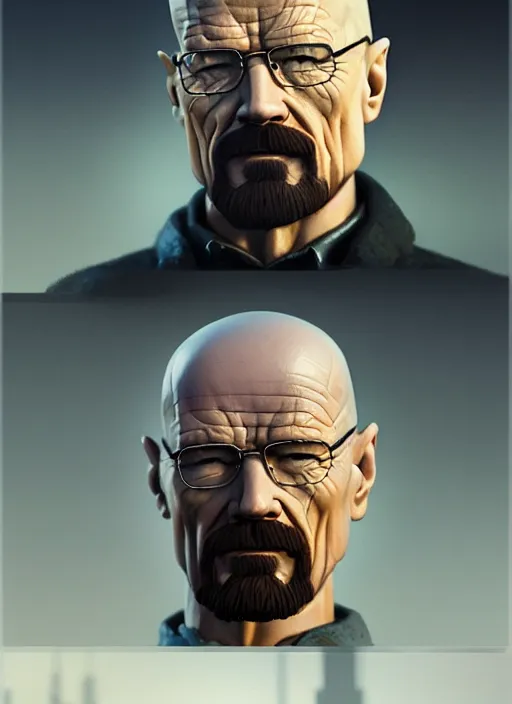 Prompt: epic portrait cinematic shot professional walter white as a lego figure, fine details. night setting. realistic shaded lighting poster by craig mullism, artgerm, jeremy lipkin and michael garmash, unreal engine, radiant light, detailed and intricate environment, digital art, trending on art station,