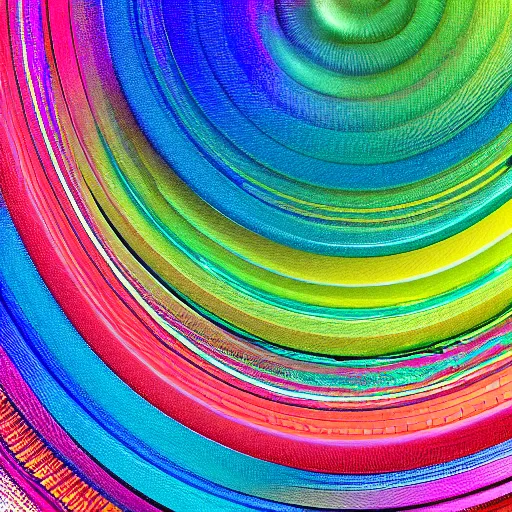 Image similar to a close up of a circular object with many colors, an ultrafine detailed painting by paul bodmer, behance, generative art, fractalism, biomorphic, quantum wavetracing