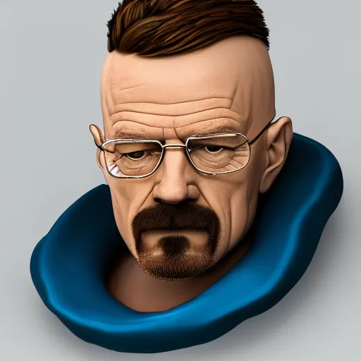 Prompt: Walter White with zoomer goofy haircut , face shot, portrait, detailed face, close-up, realistic, lifelike, studio lighting,