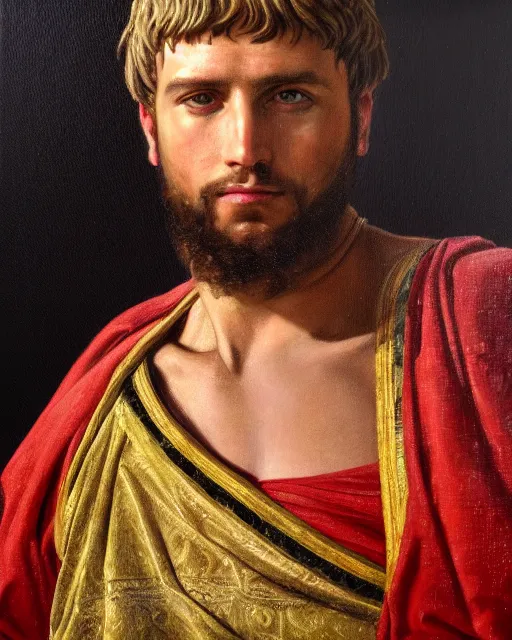 Image similar to oil painting portrait of lucius cornelius sulla, high production value, intricate details, high resolution, hdr, high definition, masterpiece, realistic, ultrarealistic, highly detailed, hd, sharp focus, non blurry, sharp, smooth