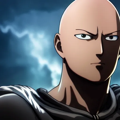 Prompt: Realistic one punch man, 4k, high detailed