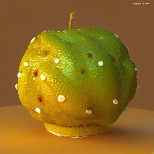 Image similar to an alien fruit, 3 d render, 8 k, trending on artstation