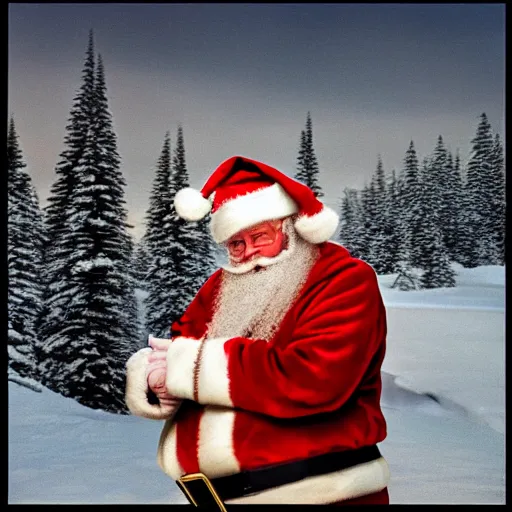 Prompt: Santa Claus real workshop on the North Pole Caught by the US government, Realistic, HDR, Clear Image,