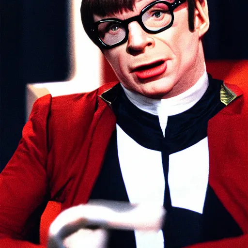 Image similar to austin powers as lieutenant data, star trek, cinematic