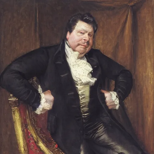 Prompt: george - wendt as an 1 8 th century nobleman, painted by john everett millais