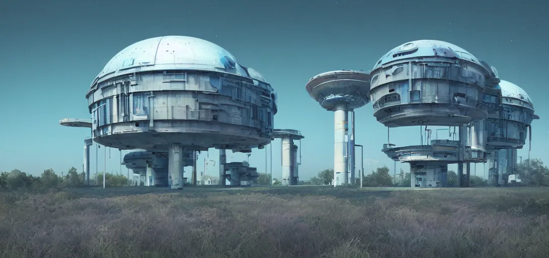 Image similar to futuristic abandoned solarpunk power station, sci - fi, digital art by beeple