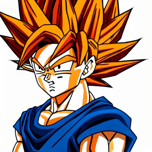 Image similar to portrait of goku from dragon ball wearing shades and a gold chain incredibly detailed, color, smooth, concept art, illustration,