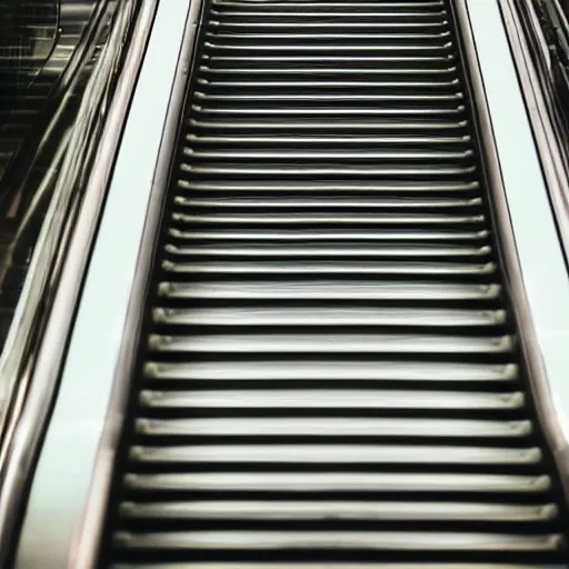 Prompt: close up of a jar of mayonnaise on an escalator. photorealistic, 8 k