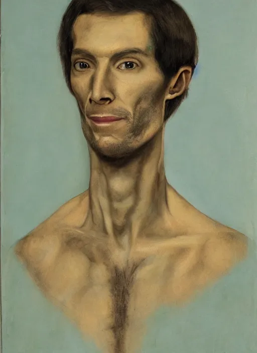 Image similar to portrait of a handsome human like male alien