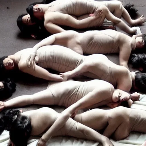 Prompt: human centipede