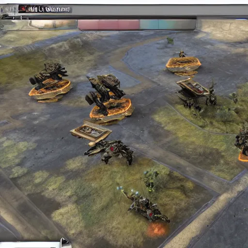 Image similar to supreme commander realistic warzone