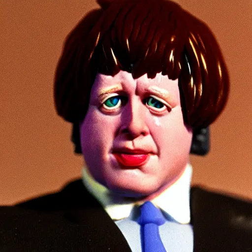 Prompt: Boris johnson as a 1980s style Kenner action figure