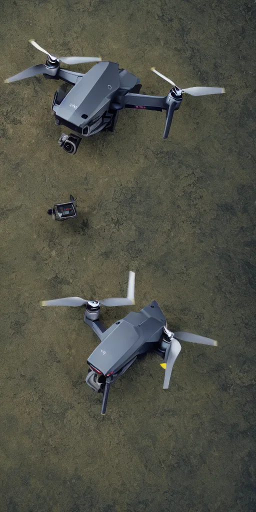 Prompt: detailed dji mavic carrying a bomb flying over orc troops, photo, kodak portra 4 0 0, direct flash, cinematic lightning, anti aliasing,