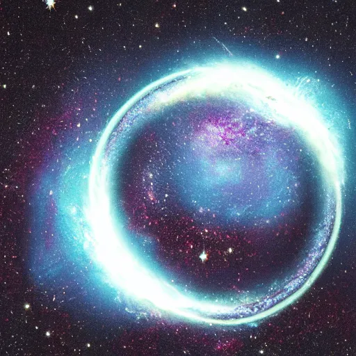 Image similar to a galaxy inside a ring