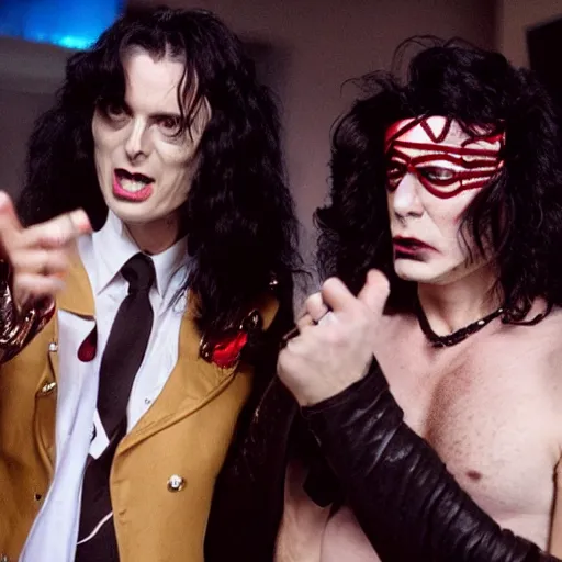 Image similar to Two Tommy Wiseau film students make a movie about friendship, but they actually just end up remaking Rocky Horror Picture Show