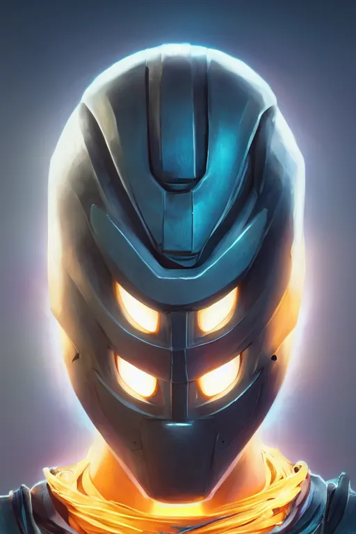 Image similar to epic mask helmet robot ninja portrait stylized as fornite style game design fanart by concept artist gervasio canda, behance hd by jesper ejsing, by rhads, makoto shinkai and lois van baarle, ilya kuvshinov, rossdraws global illumination radiating a glowing aura global illumination ray tracing hdr render in unreal engine 5